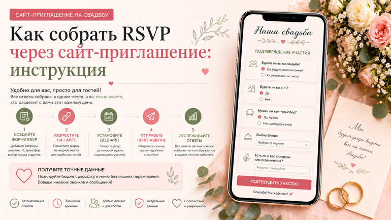 Как собрать RSVP через сайт-приглашение: инструкция