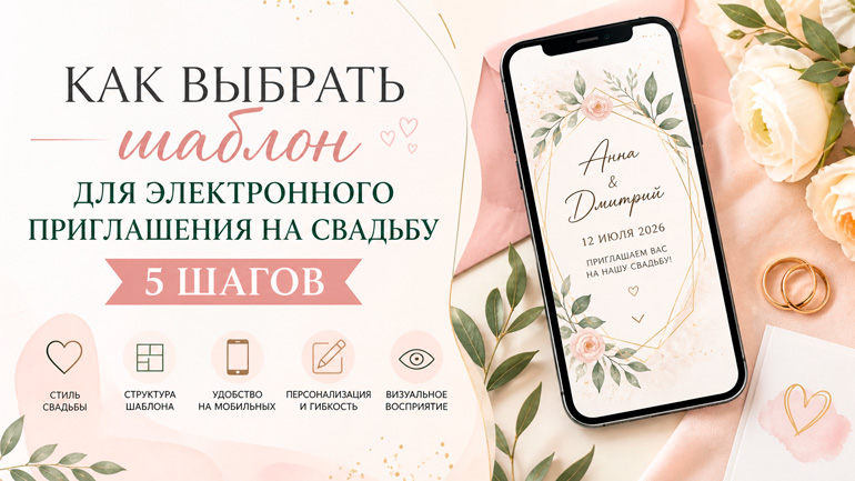 Как выбрать шаблон для электронного приглашения на свадьбу: 5 шагов
